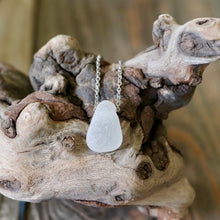Load image into Gallery viewer, Beautiful White Floating Sea Glass Pendant