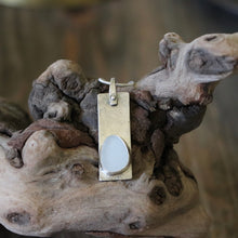 Load image into Gallery viewer, White Sea Glass Silver Reticulated Pendant Necklace