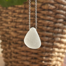 Load image into Gallery viewer, Beautiful White Floating Sea Glass Pendant