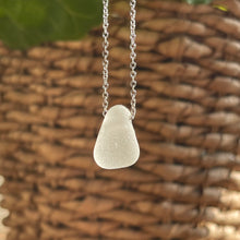 Load image into Gallery viewer, Beautiful White Floating Sea Glass Pendant