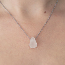 Load image into Gallery viewer, Beautiful White Floating Sea Glass Pendant
