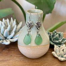 Load image into Gallery viewer, Pretty Green Genuine Sea Glass Earrings