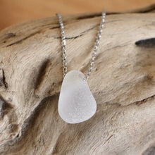 Load image into Gallery viewer, Beautiful White Floating Sea Glass Pendant