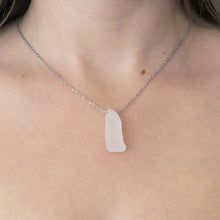 Load image into Gallery viewer, Beautiful White Floating Sea Glass Pendant