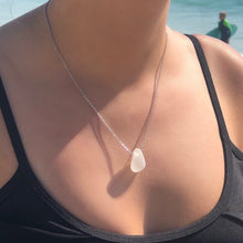 Load image into Gallery viewer, Beautiful White Floating Sea Glass Pendant