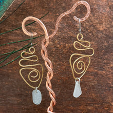 Load image into Gallery viewer, Coastal Spiral Dangles
