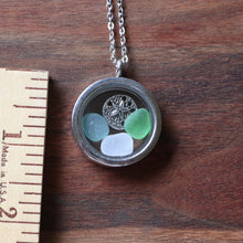 Load image into Gallery viewer, Floating Sea Glass Locket Necklace
