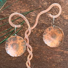 Load image into Gallery viewer, Hammered Copper Disc Earrings
