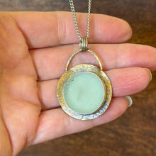 Load image into Gallery viewer, Ocean Halo Aqua Sea Glass Pendant
