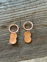 Load image into Gallery viewer, Hammered Copper Earrings
