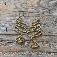 Load image into Gallery viewer, Golden Wave Wire Earrings
