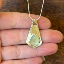 Load image into Gallery viewer, Light Aqua Blue Sea Glass Pendant
