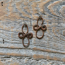 Load image into Gallery viewer, Copper Scroll Drop Earrings

