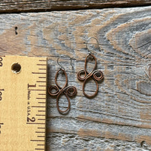 Load image into Gallery viewer, Copper Scroll Drop Earrings
