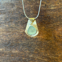 Load image into Gallery viewer, Light Aqua Blue Sea Glass Pendant
