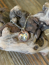 Load image into Gallery viewer, Fused Metal Copper &amp; Sterling Silver Necklace
