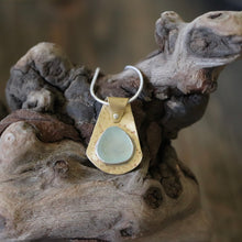 Load image into Gallery viewer, Light Aqua Blue Sea Glass Pendant
