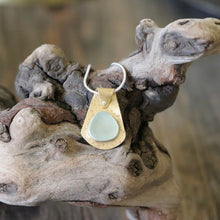 Load image into Gallery viewer, Light Aqua Blue Sea Glass Pendant

