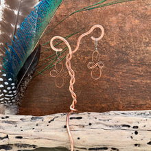 Load image into Gallery viewer, Copper Scroll Drop Earrings
