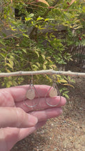 Load and play video in Gallery viewer, Rare Yellow Genuine Sea Glass Hoop Earrings

