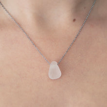 Load image into Gallery viewer, Beautiful White Floating Sea Glass Pendant
