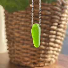 Load image into Gallery viewer, Gorgeous Green Floating Sea Glass Pendant
