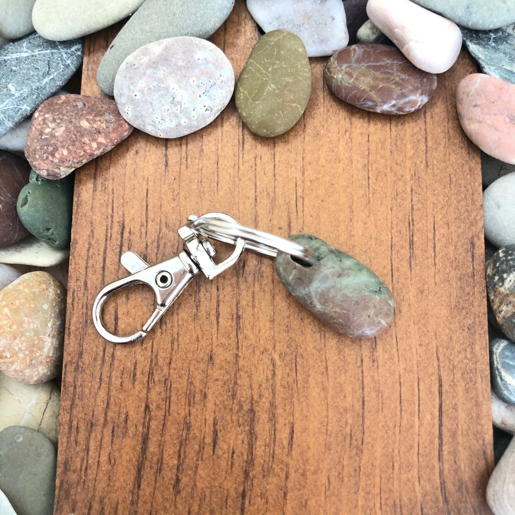 Genuine Beach Stone Keychain