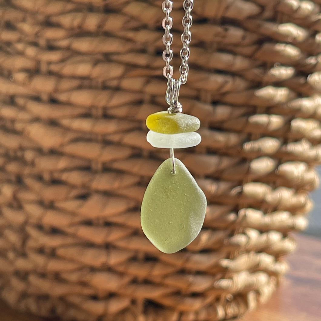 Genuine sea glass necklace online