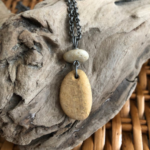 Natural Beach Stone Necklace