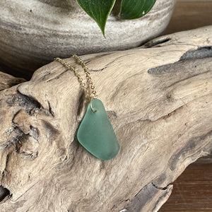 Beautiful Aqua Blue Sea Glass Pendant